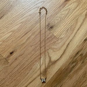 NWOT Girl’s Diamond Butterly Necklace